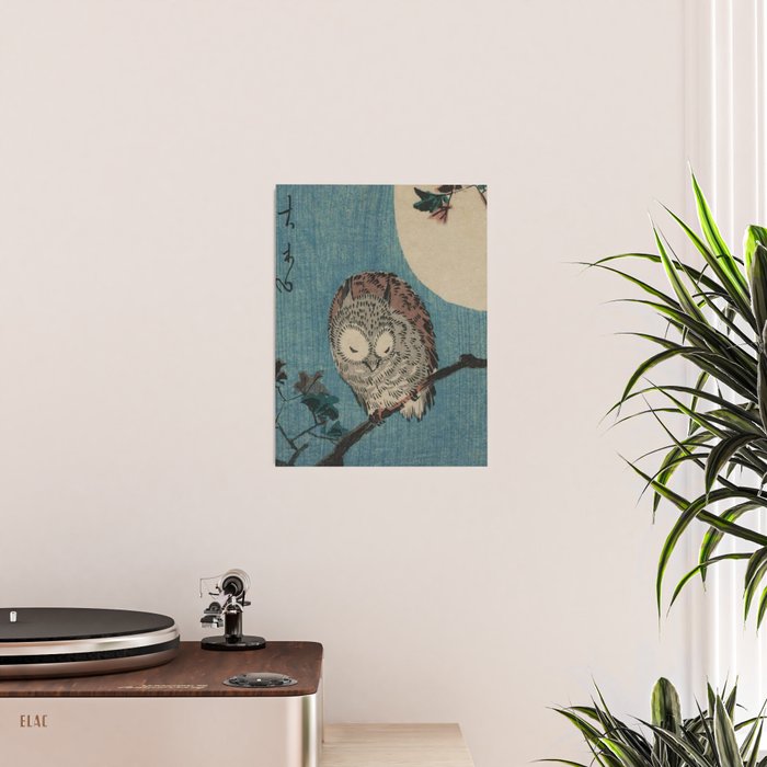 Vintage Japanese Owl Poster Gallery Image 2
