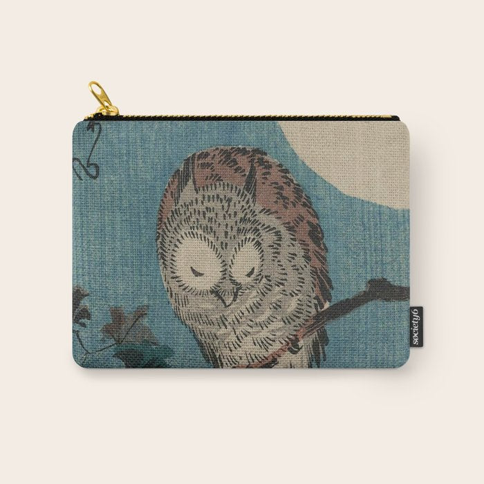 Vintage Japanese Owl Carry All Pouch Gallery Image 1