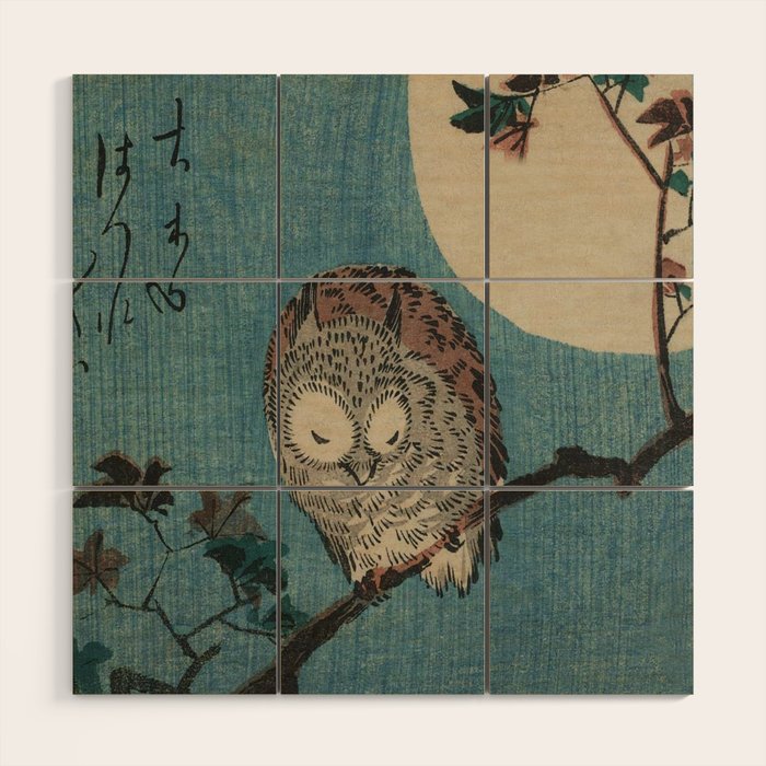 Vintage Japanese Owl Wood Wall Art Gallery Image 1