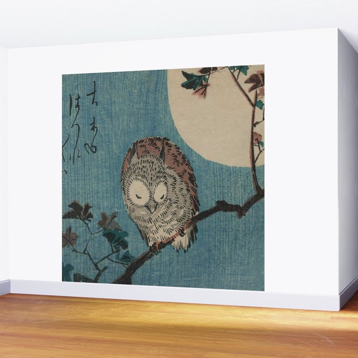 Vintage Japanese Owl Wall Mural Gallery Image 2