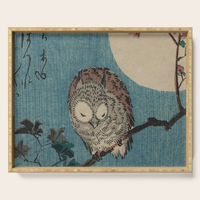 Vintage Japanese Owl Serving Tray Gallery Image 1