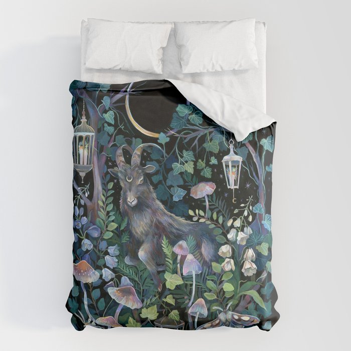 Black Goat Moon Garden Duvet Cover Gallery Image 6