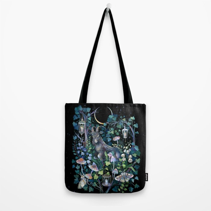 Black Goat Moon Garden Tote Bag Gallery Image 2