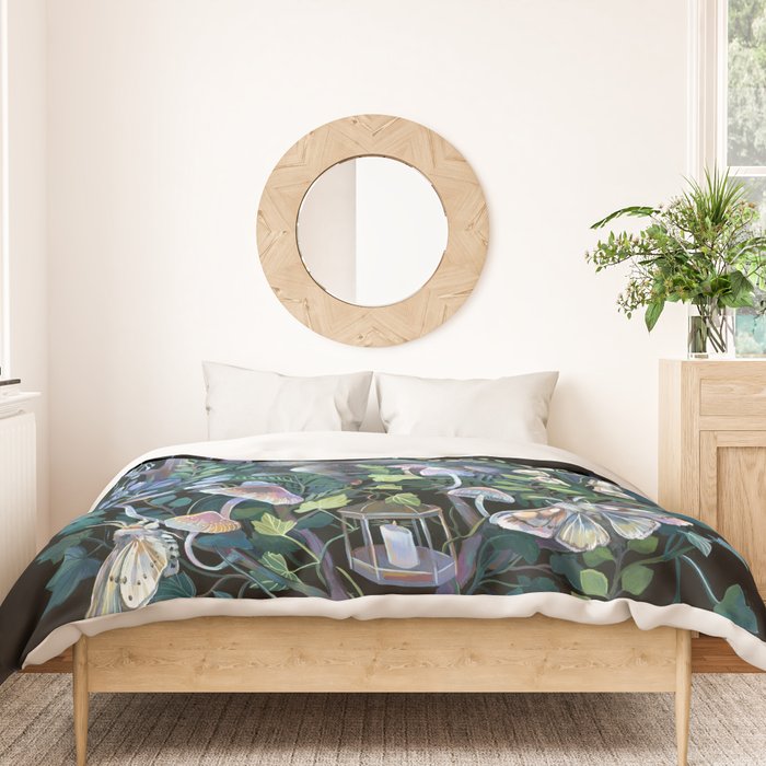 Black Goat Moon Garden Duvet Cover Gallery Image 3