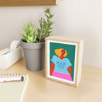 Floral Pranksta - Bold Black Woman Illustration in Graphic Tee Mini Art Print Gallery Image 2