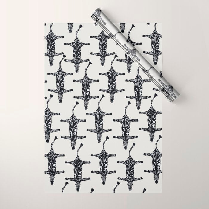 Abstract modern minimalistic zebras pattern  Wrapping Paper Gallery Image 1