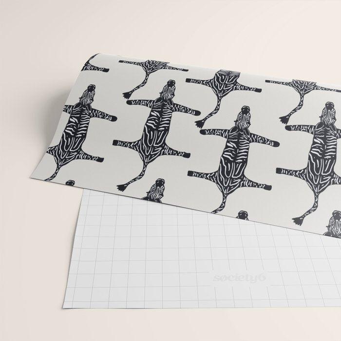 Abstract modern minimalistic zebras pattern  Wrapping Paper Gallery Image 2
