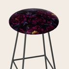 Vintage Dark Night Peonies  Stool Gallery Image 2