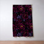 Vintage Dark Night Peonies  Window Curtain Gallery Image 3