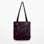 Vintage Dark Night Peonies  Tote Bag Gallery Image 2