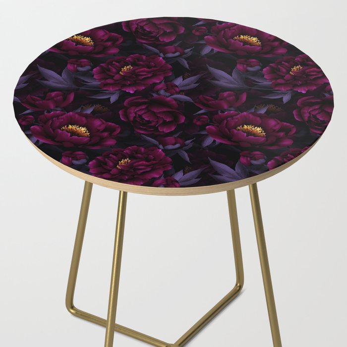 Vintage Dark Night Peonies  Side Table Gallery Image 2