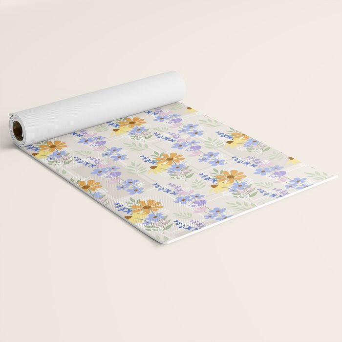 Wildflowers collage Yoga Mat Gallery Image 2