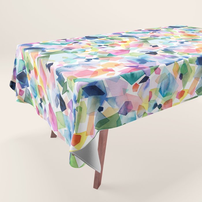 Crystals and Gems Splash Pink Blue Tablecloth Gallery Image 1
