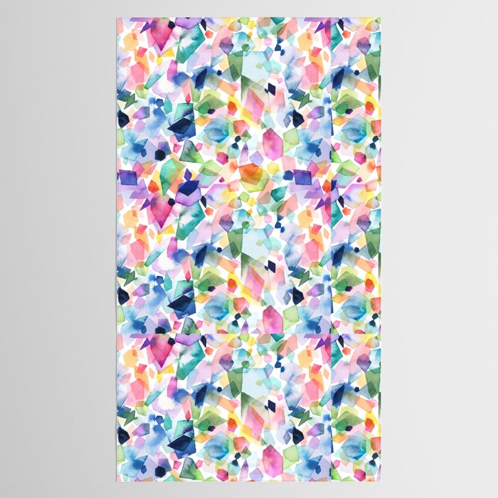 Crystals and Gems Splash Pink Blue Tablecloth Gallery Image 2
