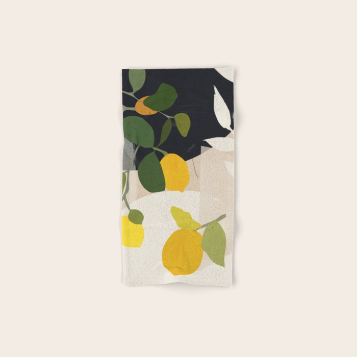 Lemon Abstract Art Bath Towel Gallery Image 1