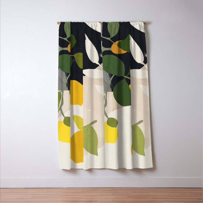 Lemon Abstract Art Window Curtain Gallery Image 3