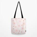 Make A Wish Dandelion Pattern in Pastel Pink & Peach Tote Bag Gallery Image 2