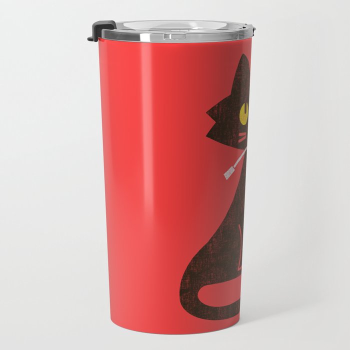 Fitz - Hungry hungry cat (and unfortunate mouse) Travel Mug Gallery Image 3