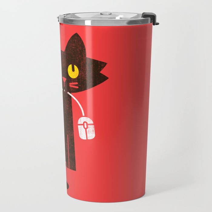 Fitz - Hungry hungry cat (and unfortunate mouse) Travel Mug Gallery Image 2