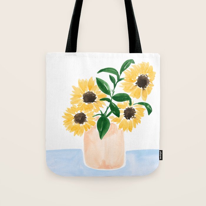 Sunflowers in a Vase Tote Bag Gallery Image 1