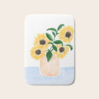 Sunflowers in a Vase Bath Mat Gallery Image 1