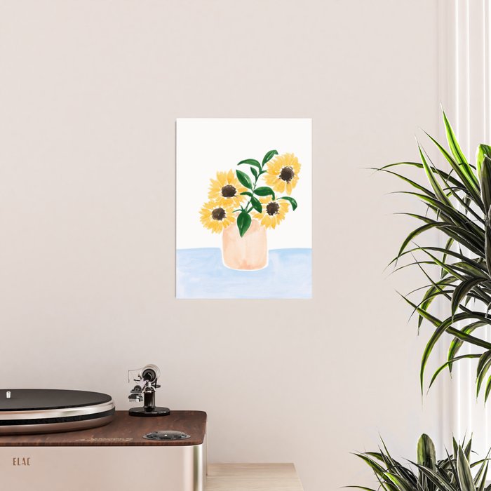 Sunflowers in a Vase Poster Gallery Image 2