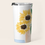 Sunflowers in a Vase Travel Mug Gallery Image 3