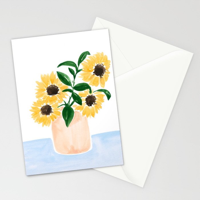 Sunflowers in a Vase Stationery Card Gallery Image 2