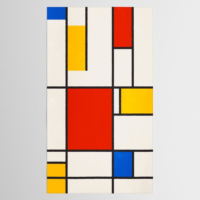 Retro Geometry: Mondrian Edition Tablecloth Gallery Image 2