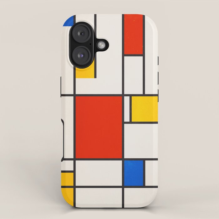 Retro Geometry: Mondrian Edition iPhone Case Gallery Image 1