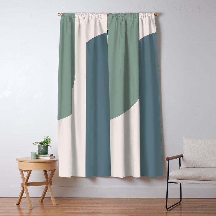 Modern Minimal Arch Abstract LXXVIII Window Curtain Gallery Image 5