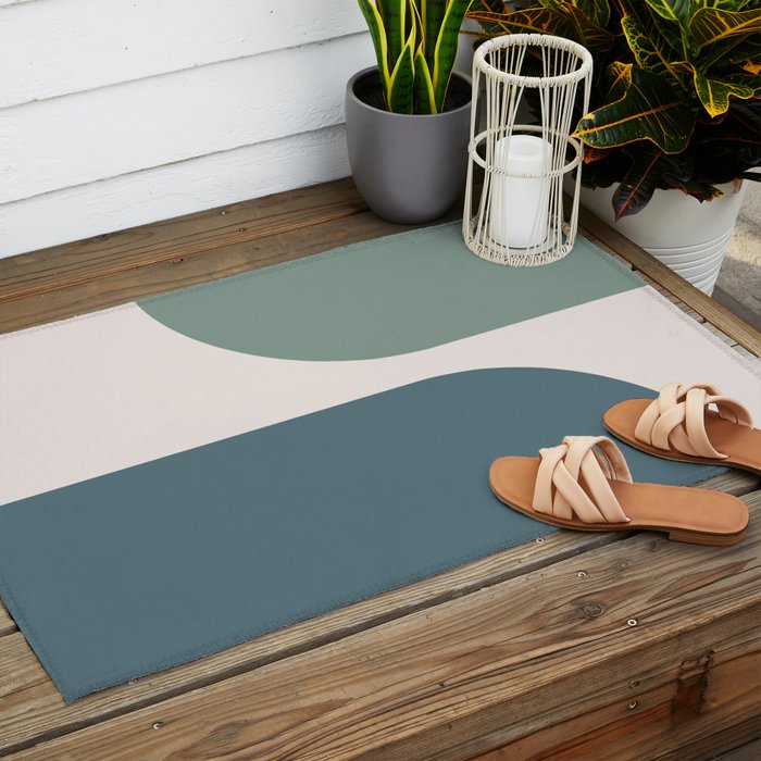 Modern Minimal Arch Abstract LXXVIII Outdoor Rug Gallery Image 2