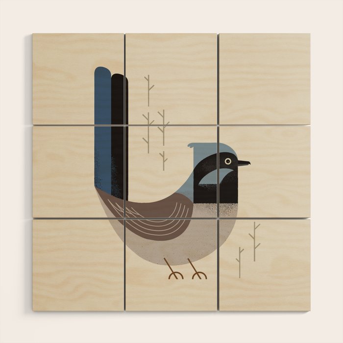 Superb Fairywren, Bird of Australia Wood Wall Art
