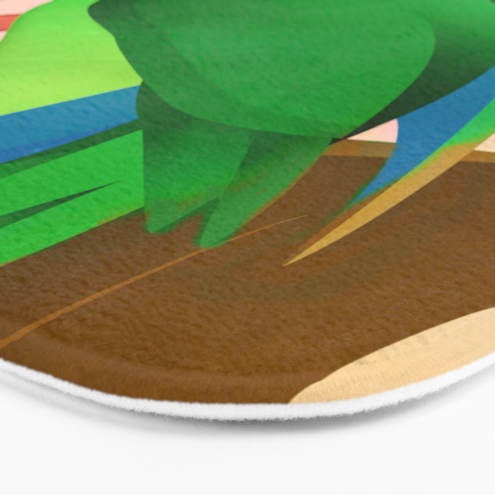 Parrot in a Tropical Setting 3 Bath Mat Gallery Image 3