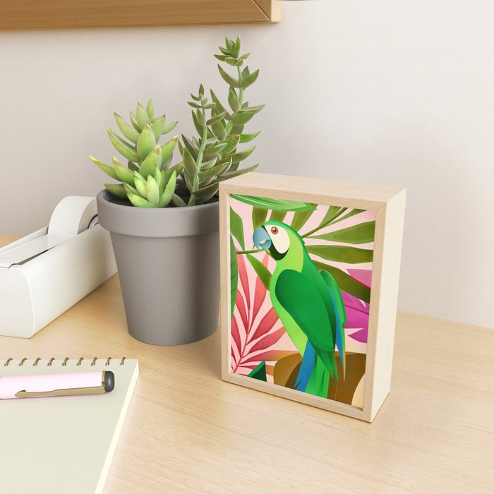 Parrot in a Tropical Setting 3 Mini Art Print Gallery Image 2