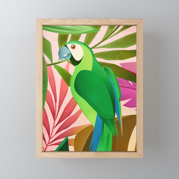 Parrot in a Tropical Setting 3 Mini Art Print Gallery Image 1