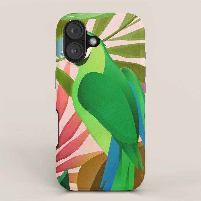 Parrot in a Tropical Setting 3 iPhone Case Gallery Image 1