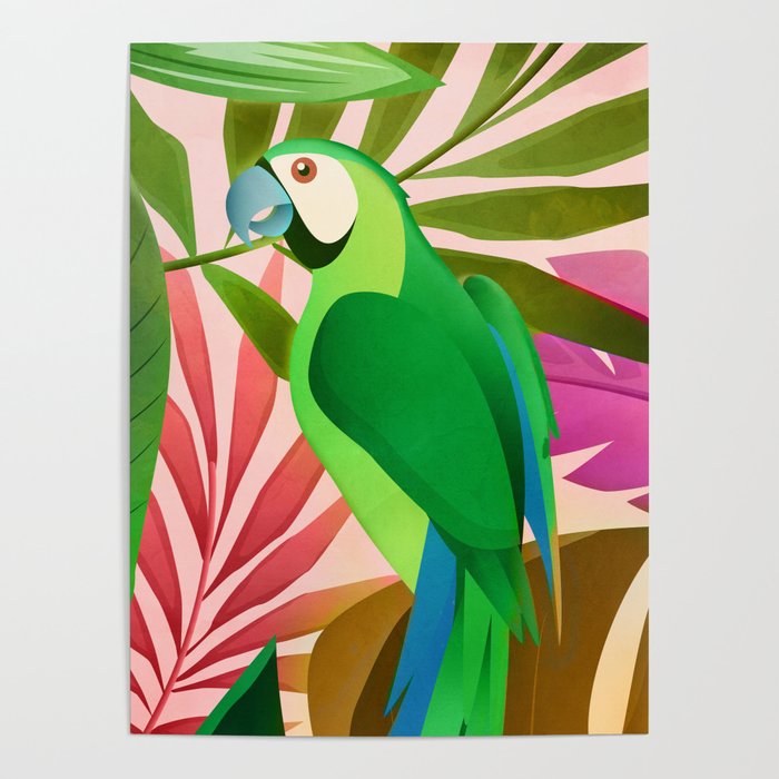 Parrot in a Tropical Setting 3 Poster Gallery Image 4