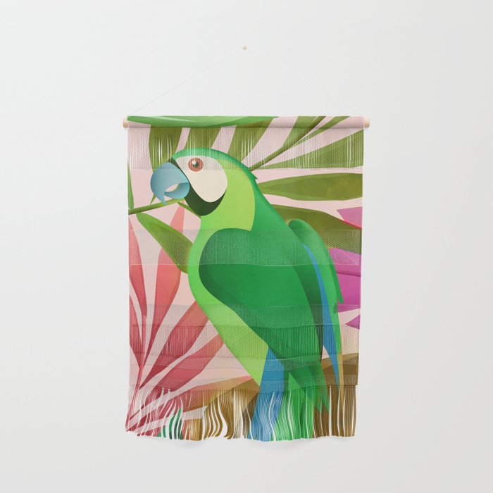 Parrot in a Tropical Setting 3 Wall Hanging Gallery Image 1