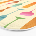 Vintage Cocktail Glasses  Bath Mat Gallery Image 3