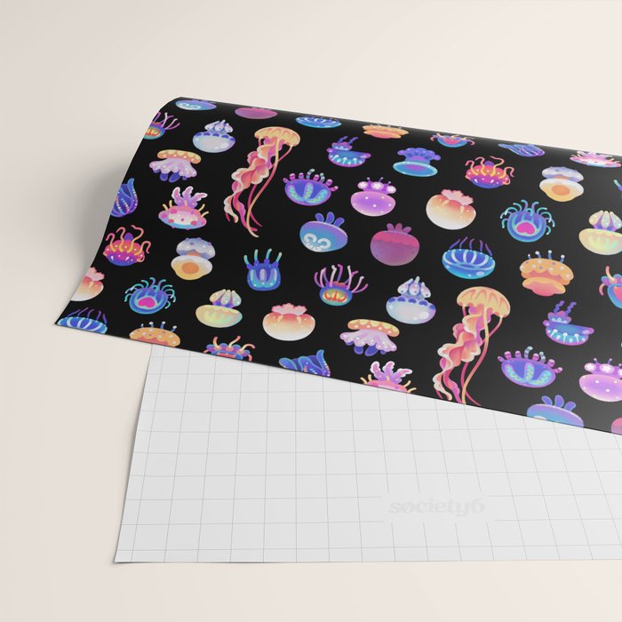 Jellyfish Day - dark Wrapping Paper Gallery Image 2