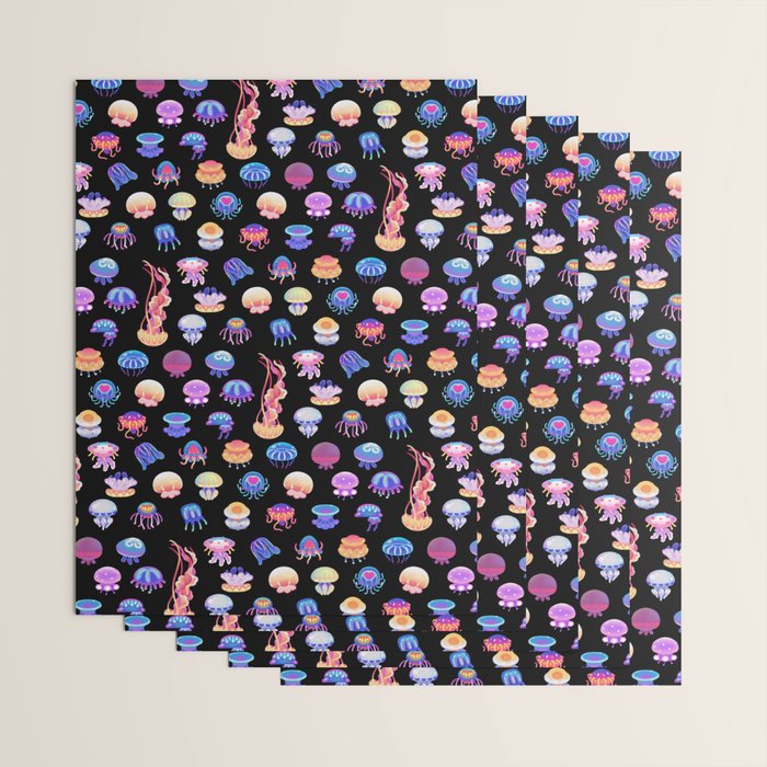 Jellyfish Day - dark Wrapping Paper Gallery Image 3
