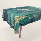 Blue Forest Mist Tablecloth Gallery Image 1