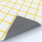 Grid Pattern Yellow Rug Gallery Image 4