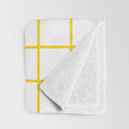 Grid Pattern Yellow Throw Blanket Gallery Image 3