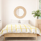 Grid Pattern Yellow Duvet Cover Gallery Image 3