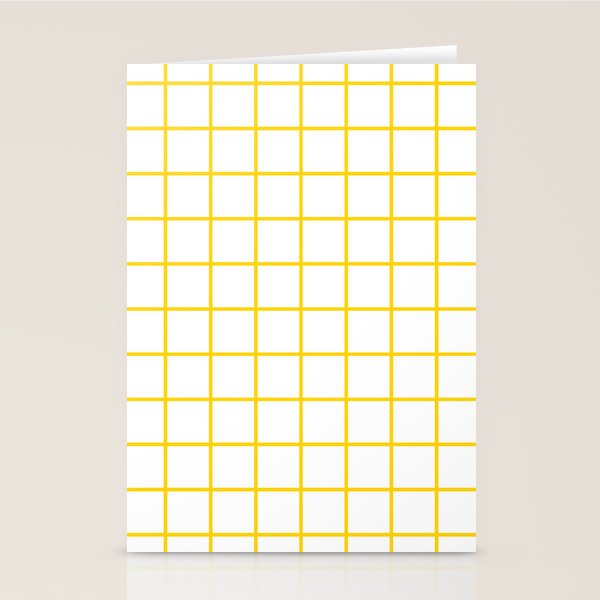 Grid Pattern Yellow Stationery Card Gallery Image 2