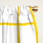 Grid Pattern Yellow Window Curtain Gallery Image 2
