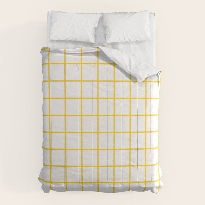 Grid Pattern Yellow Comforter Gallery Image 1