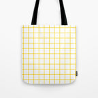 Grid Pattern Yellow Tote Bag Gallery Image 1